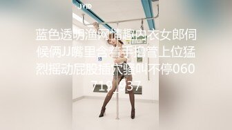 蓝色透明渔网情趣内衣女郎伺候俩JJ嘴里含着手撸管上位猛烈摇动屁股插穴骚叫不停060719_937