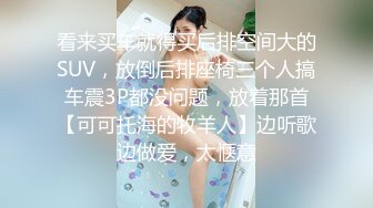 看来买车就得买后排空间大的SUV，放倒后排座椅三个人搞车震3P都没问题，放着那首【可可托海的牧羊人】边听歌边做爱，太惬意